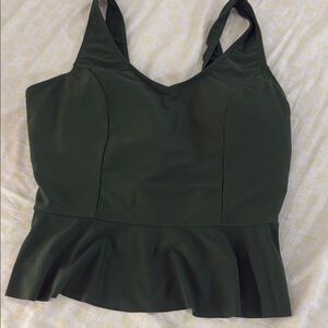 SHEIN Green Sleeveless Crop Tank Top